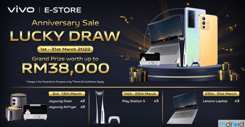 vivo E-Store一周年庆：送出价值高达RM38,000礼品！ 1