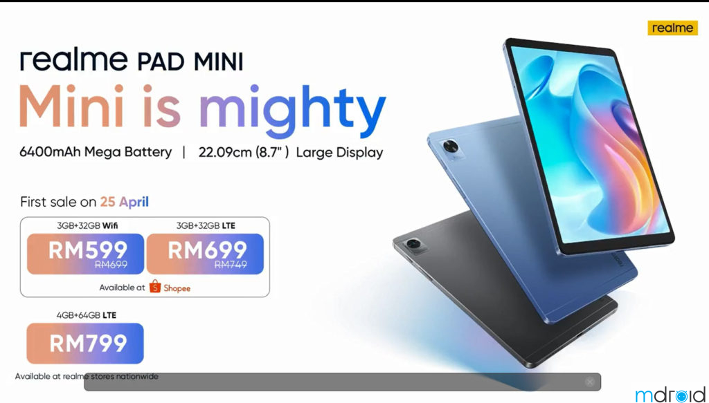 大马realme Pad Mini发布，首销价RM599起！ 1