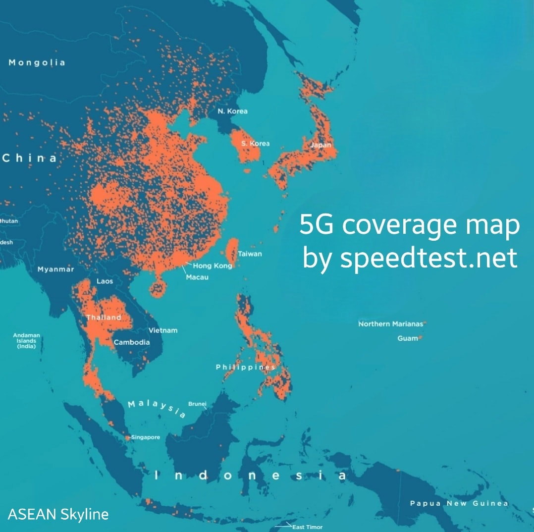 东南亚5G覆盖范围