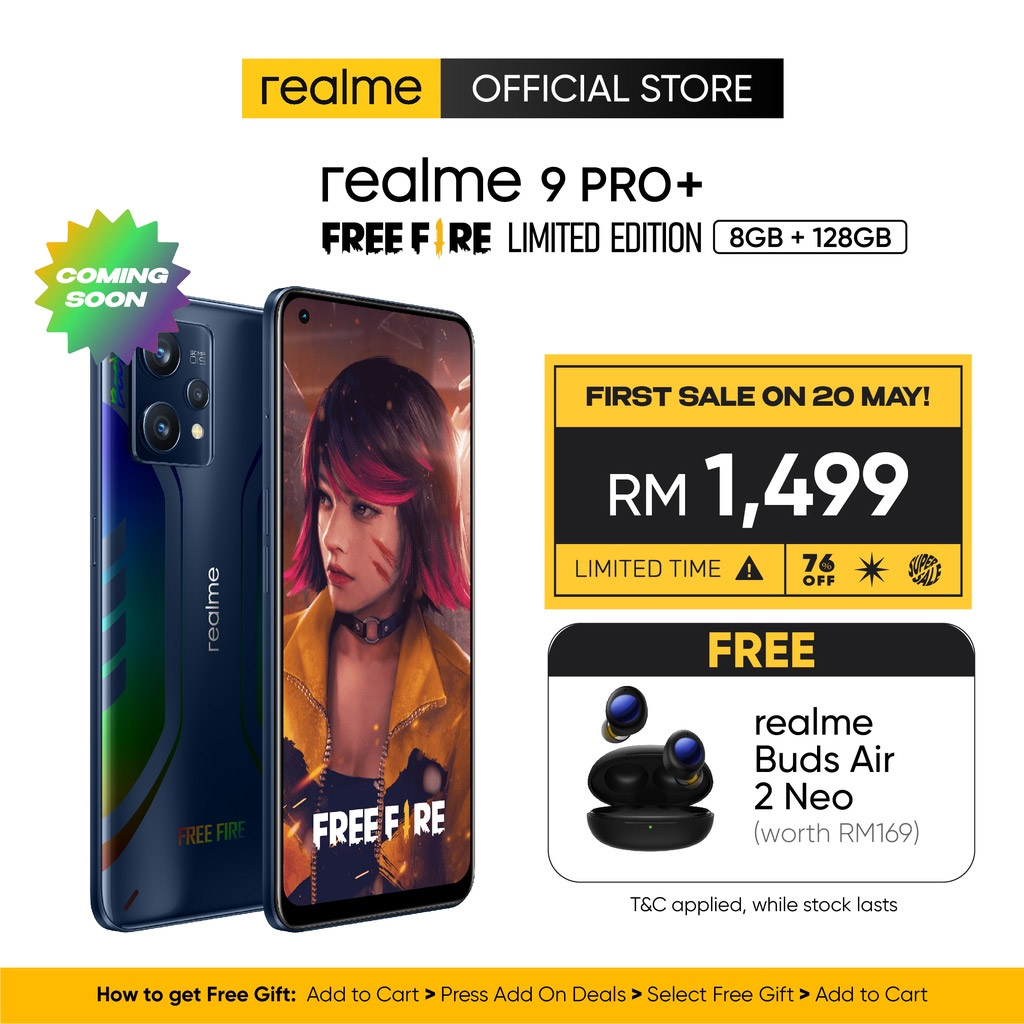 realme 9 Pro+ Free Fire联名版发布，售价RM1499！ 4