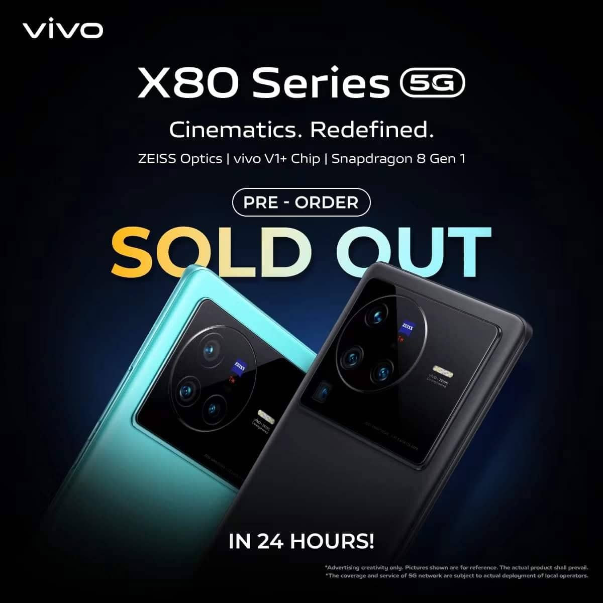 大马vivo X80系列预售24小时内售罄