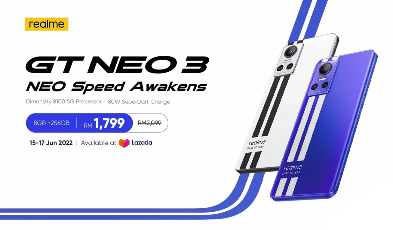 大马realme GT Neo3发布，首销价RM1799！ 2