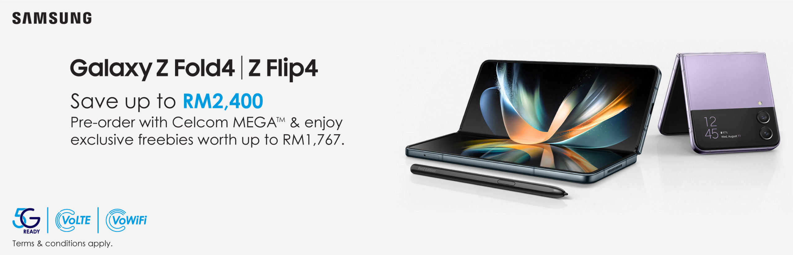 现在可通过Celcom、Digi、Maxis预购三星Galaxy Z Flip4、Fold4！ 3