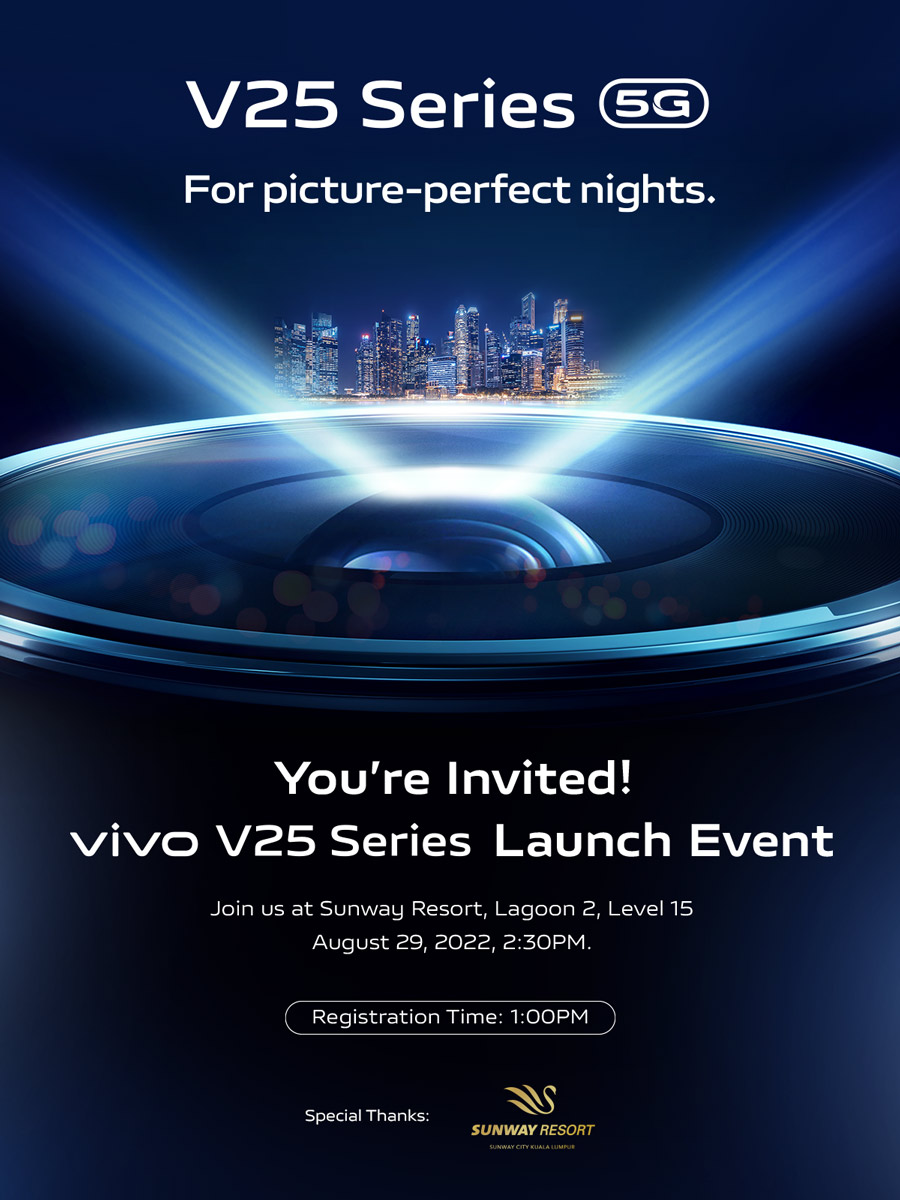大马vivo V25系列将于8月29日发布