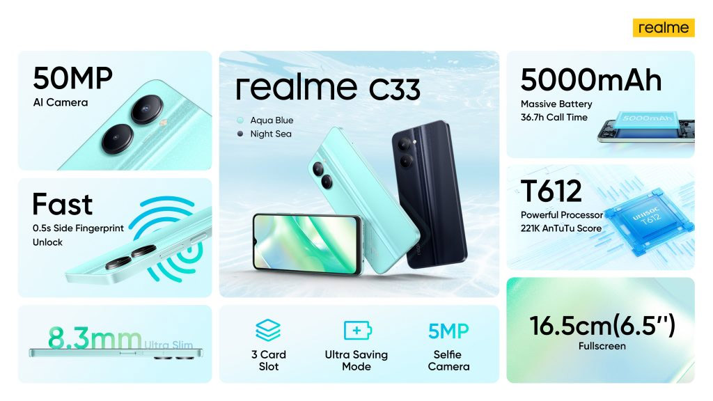 大马realme C33发布，售价RM559！ 2