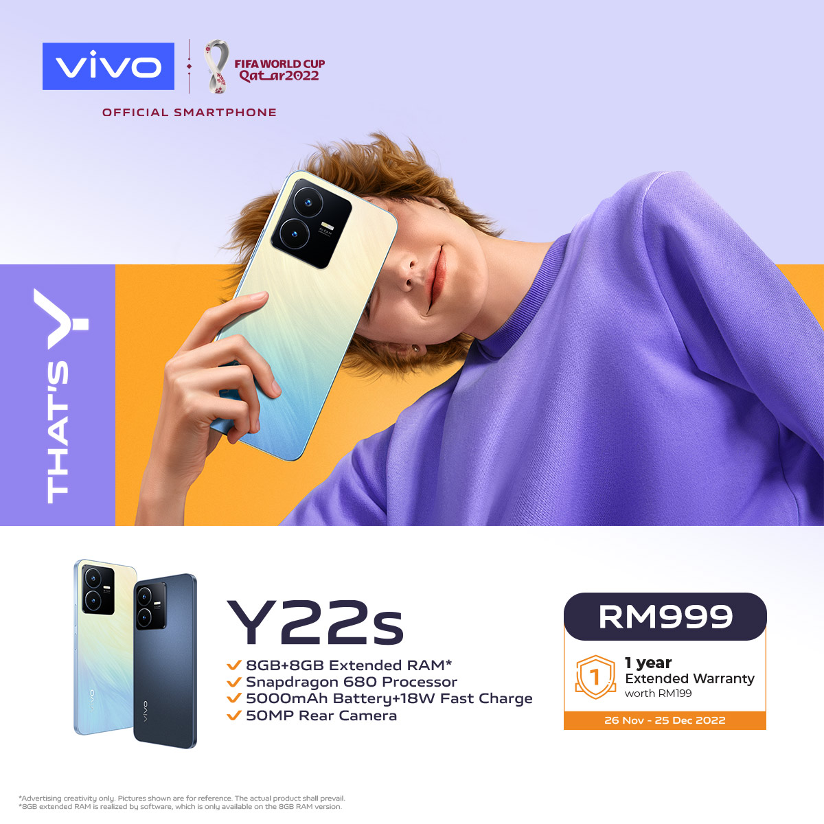 大马vivo Y22s发布：售价RM999！ 2