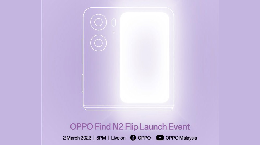 大马OPPO Find N2 Flip将于3月2日发布