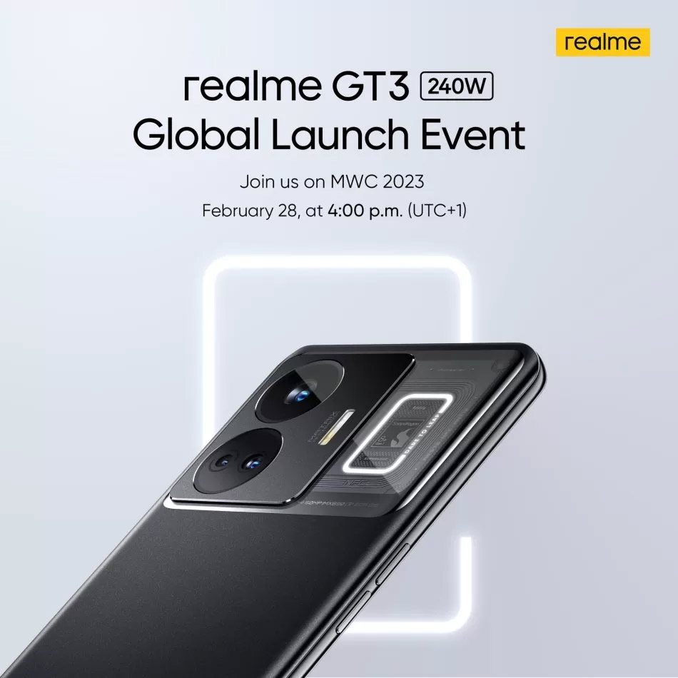 realme GT3 240W将于2月28日发布