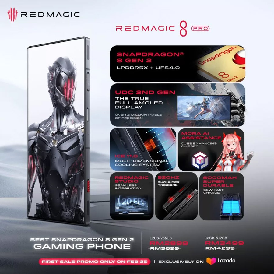 大马Redmagic 8 Pro发布：首销价RM2899起！ 2