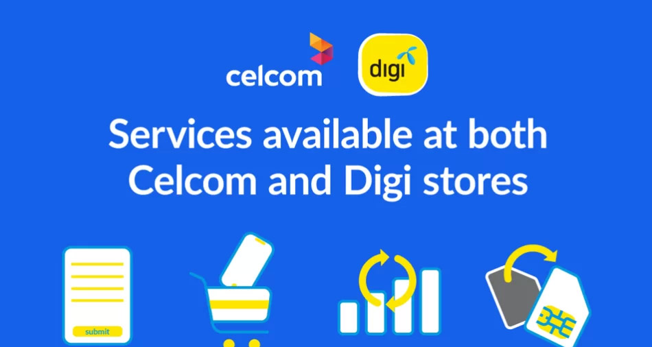 Celcom和Digi全国授权商城已互通服务