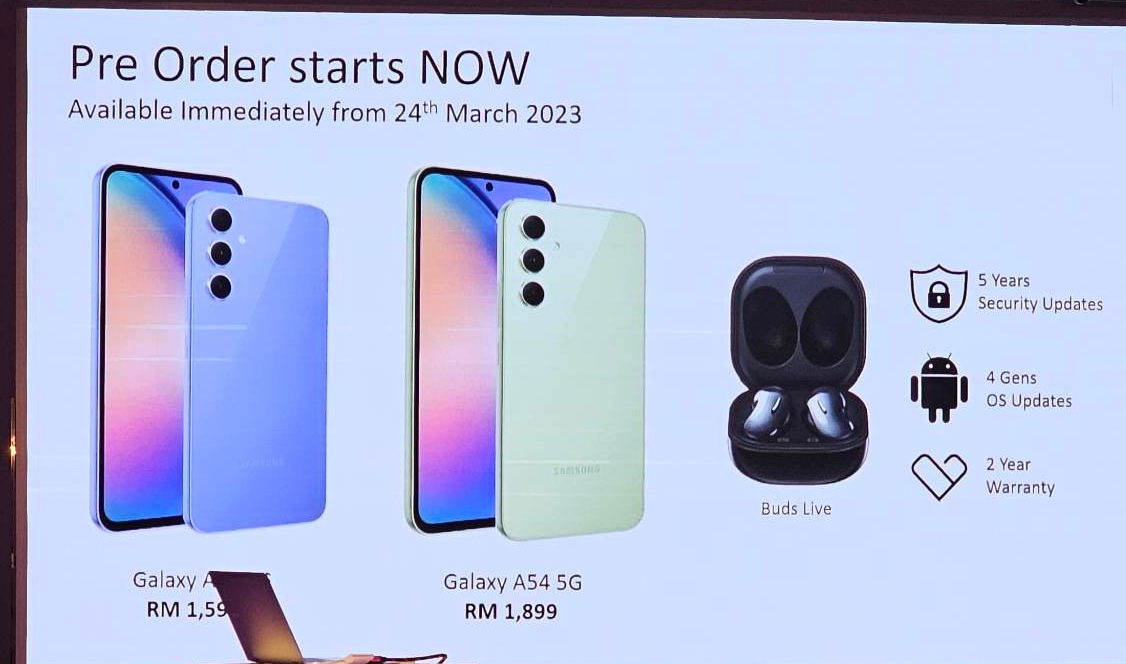 大马三星Galaxy A54 5G、A34 5G发布：售价RM1599起！ 2