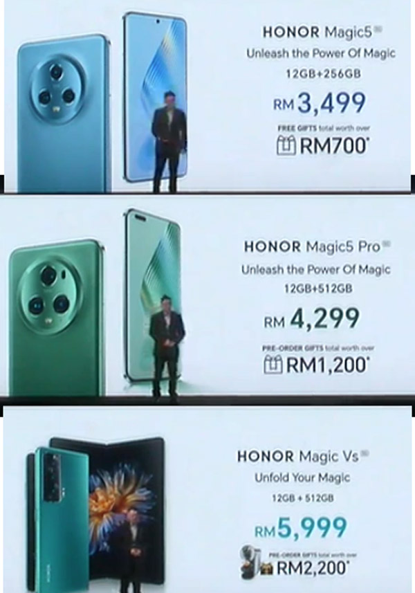 大马HONOR Magic5系列、Magic Vs发布：售价RM3499起！ 1