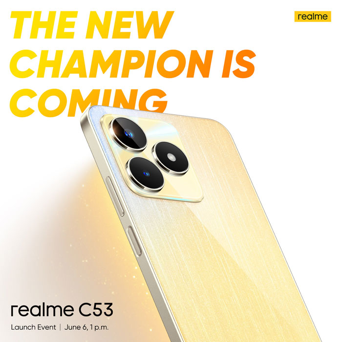 大马realme C53将于6月6日发布