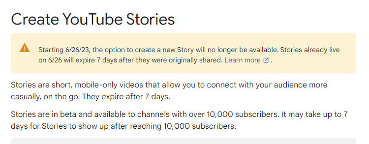 YouTube将在6月关闭Stories分享！ 2