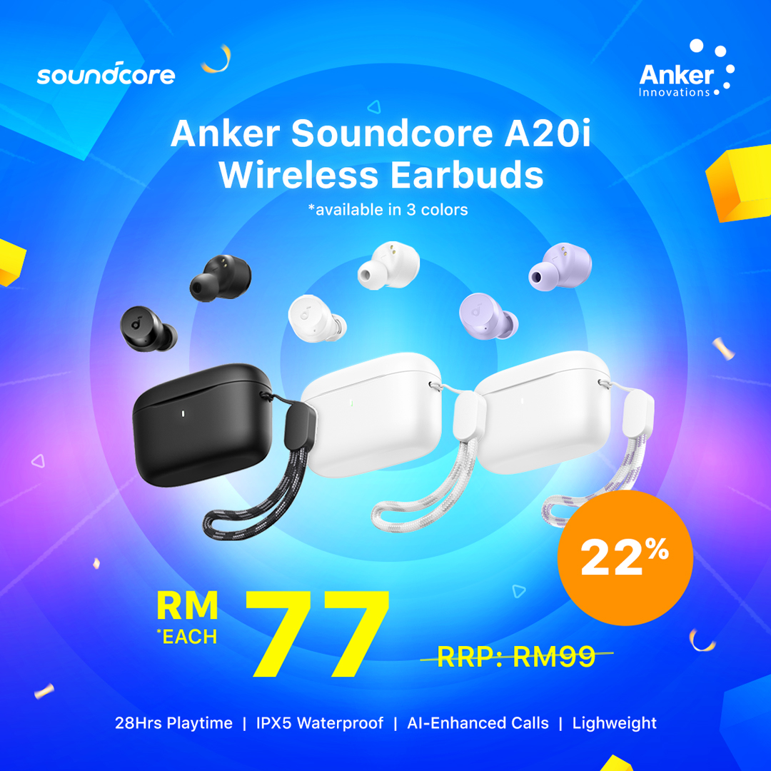 Anker Soundcore 推两款新耳机：7.7优惠最低只需RM77起！ 10