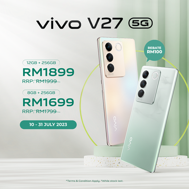 限时优惠：立即购买vivo V27 5G，节省RM100！