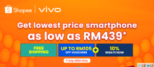 vivo x Shopee 7.7年中大促销：最低只需RM439起！