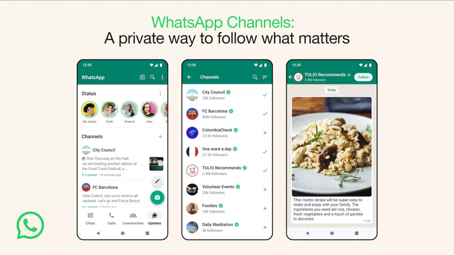 WhatsApp推出类似Telegram的Channels功能