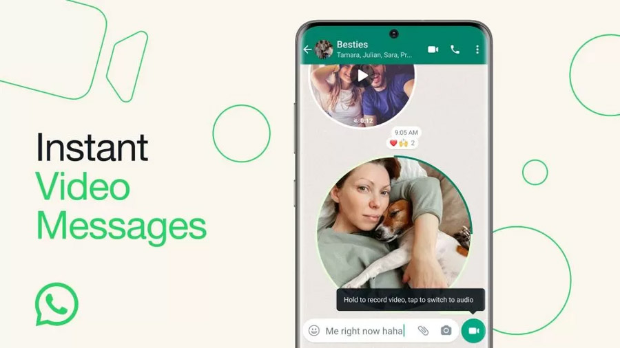 WhatsApp推出短视频信息功能