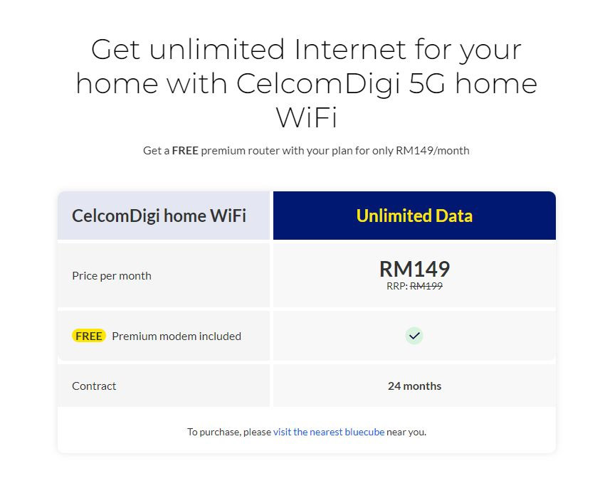 CelcomDigi推出5G家用宽频