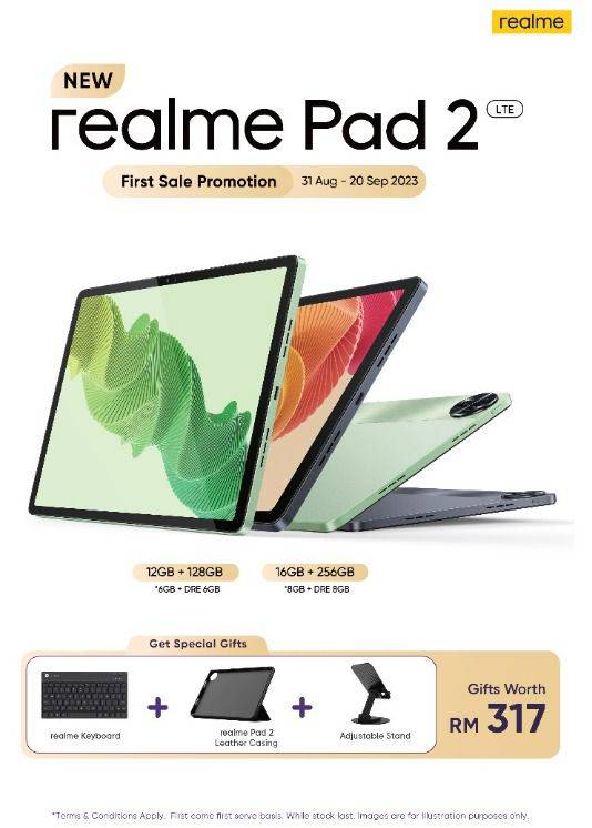 大马realme Pad 2 LTE发布：售价RM1299起！ 4