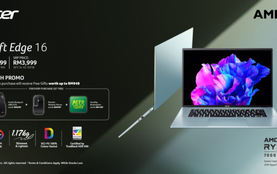 全新Acer Swift Edge 16笔记本与Aspire S系列一体式台式机在大马上市