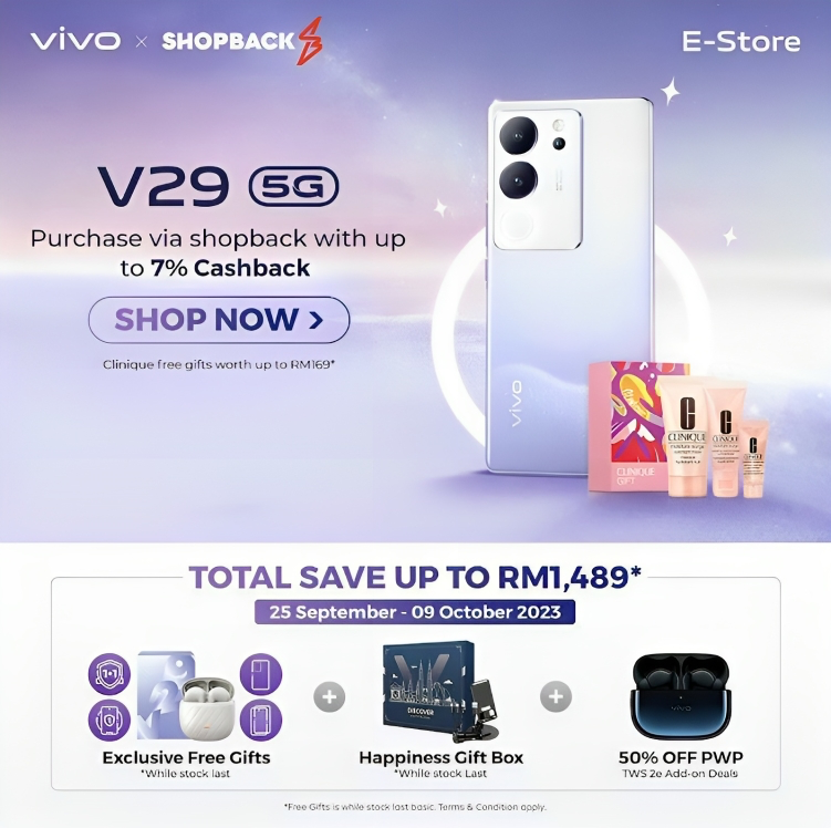 通过Shopback预购vivo V29 5G