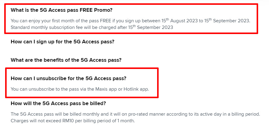 Maxis免费5G Pass将于9月15日截止