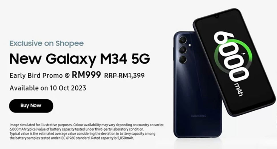 大马三星Galaxy M34 5G发布：早鸟价RM999！ 3