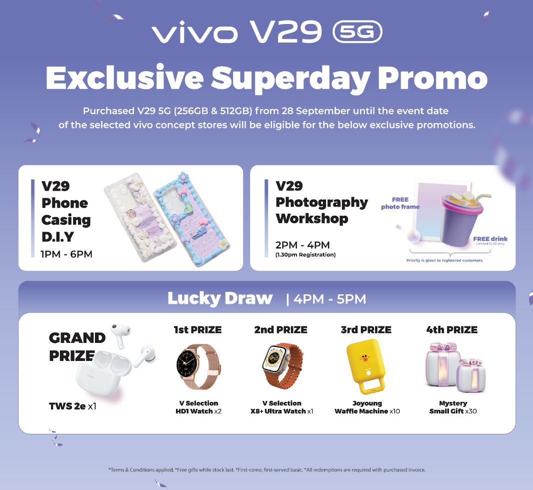 vivo V29 5G Superday开跑，顾客到店购买将享受独家优惠！ 3