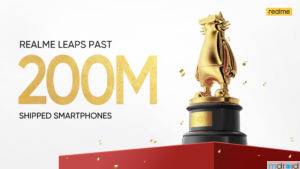 realme全球手机出货量突破2亿台