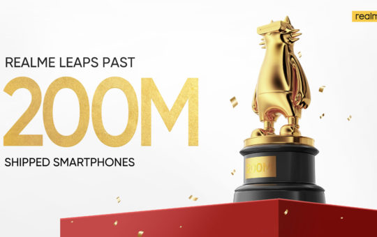 realme全球手机出货量突破2亿台