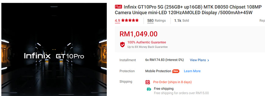 Infinix GT10 Pro卖得太好