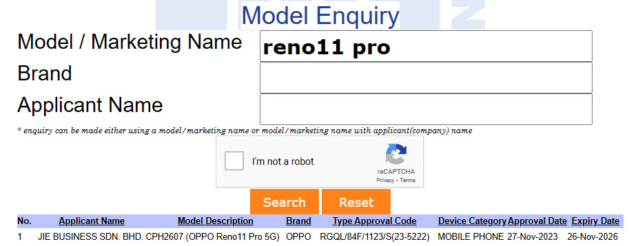 OPPO Reno11 Pro通过SIRIM认证