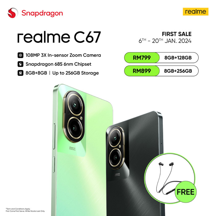 大马realme C67发布：售价RM799起！ 4