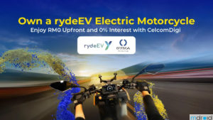 通过CelcomDigi Postpaid可以每月RM169起签购e-Bike