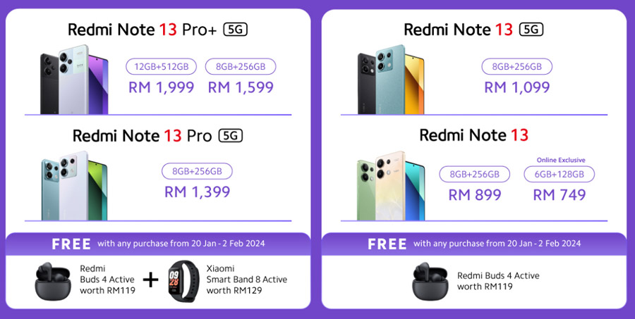 大马Redmi Note 13系列发布：售价RM749起！ 2