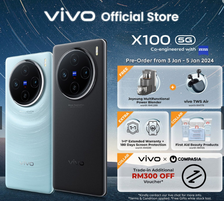 大马vivo X100系列发布：首发天玑9300，售价RM3499起！ 4