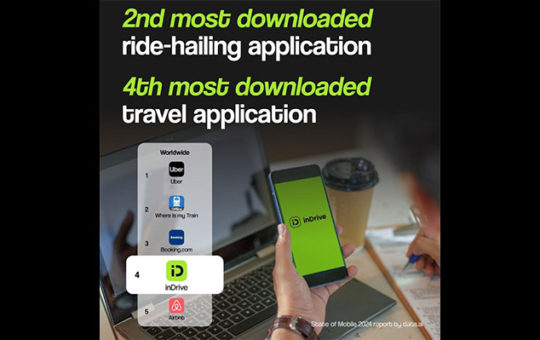 inDrive仍居全球电召车应用程序下载榜第二 在全球旅游应用下载榜排名第四 4