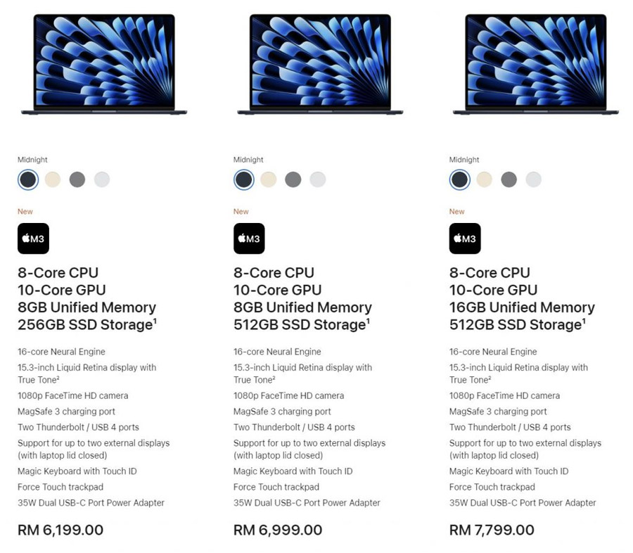 大马MacBook Air M3发布：售价RM5199起！ 5
