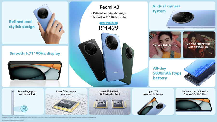 大马Redmi A3发布：售价RM429！ 1