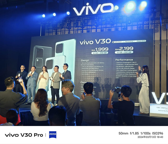 大马vivo V30系列发布：售价RM1999起！ 2