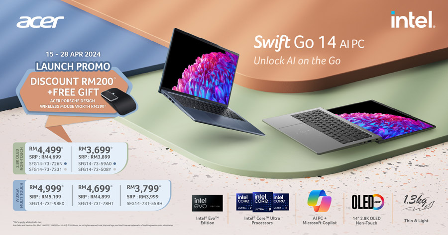 大马Acer Swift Go 14发布：售价RM3699起！ 6
