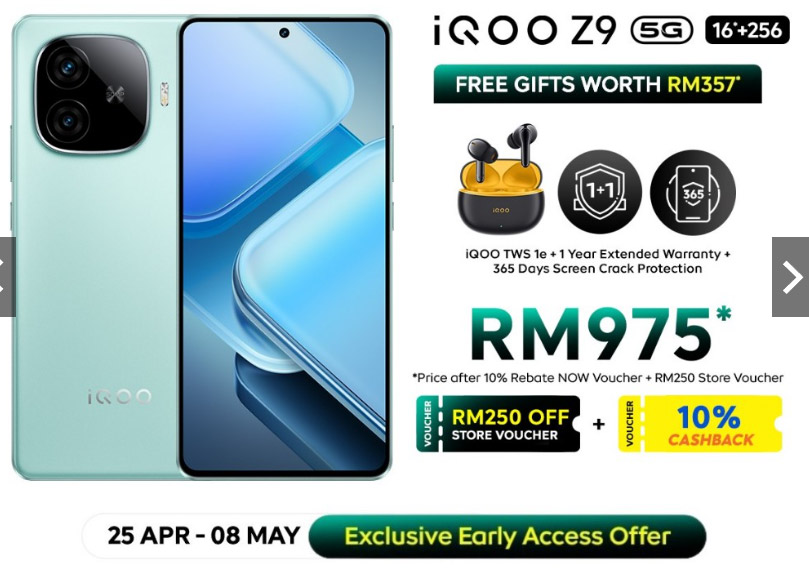 大马iQOO Z9系列开启预购，售价RM879起！ 4