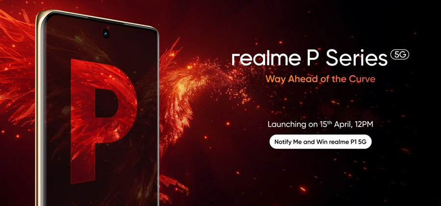 全新realme P系列将于4月15日印度发布