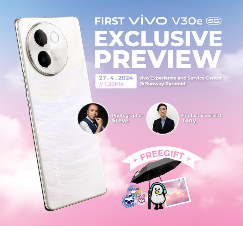 vivo V30e将于5月2日在大马发布