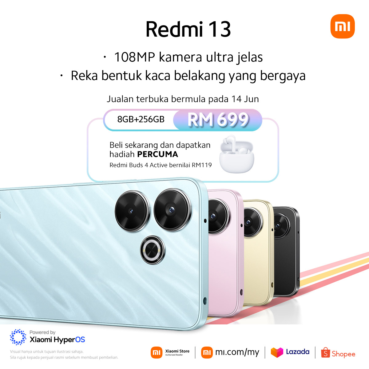 大马Redmi 13发布：售价RM699！ 2