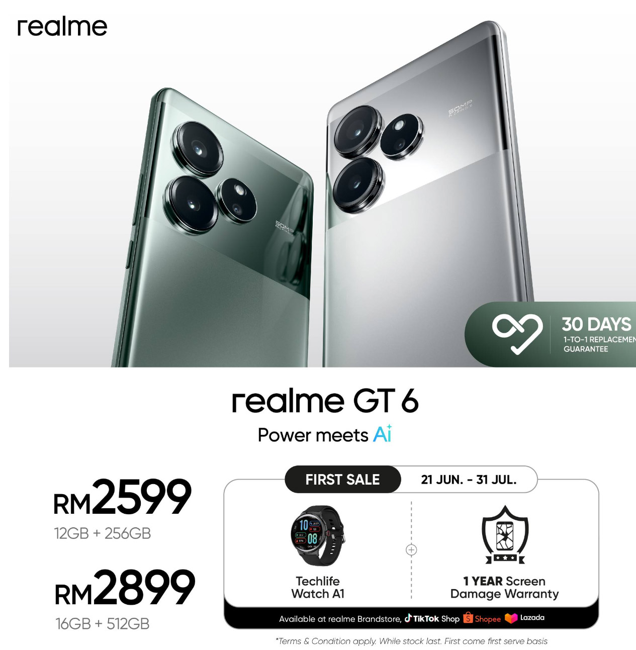 大马realme GT 6系列发布：首销价RM1999起！ 2