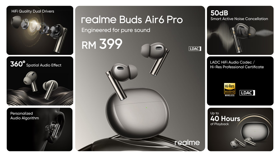 大马realme Buds Air6系列发布