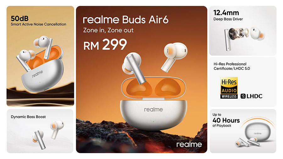 大马realme Buds Air6系列发布：售价RM299起！ 1